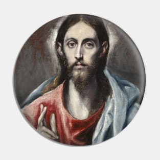 Christ Blessing (The Saviour of the World) by El Greco Pin