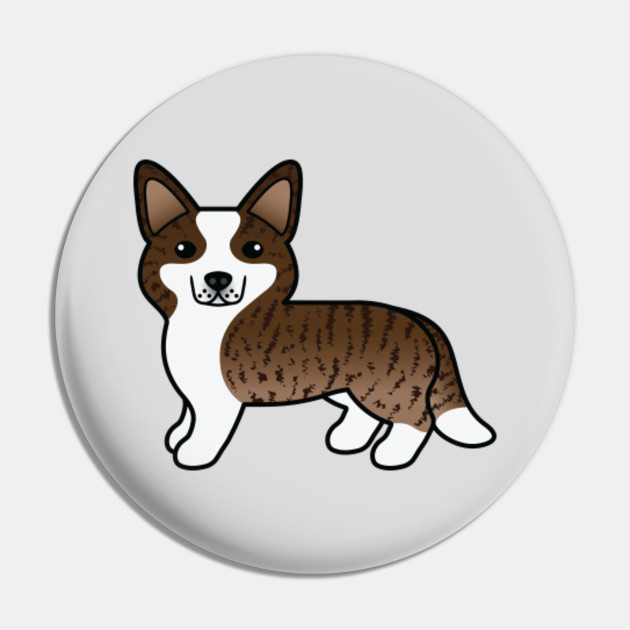 Brindle Cardigan Welsh Corgi Dog Cute Cartoon Illustration Corgi