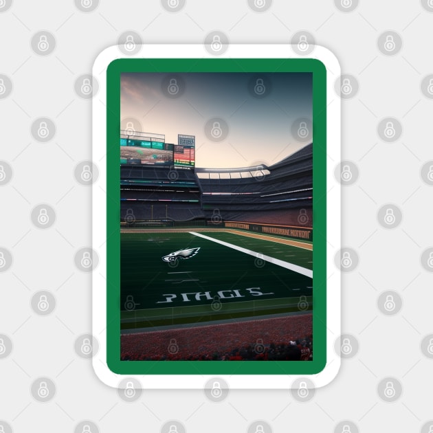 philadelphia eagles stadium artwork graphic design Magnet by Nasromaystro