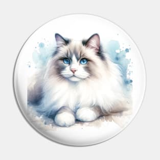 Ragdoll - Watercolor Cat Pin