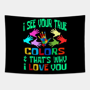 Autism Awareness Autistic Seehe Able Not The Label Tapestry