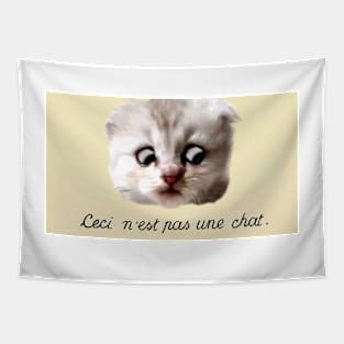 Ceci n'est pas une chat Tapestry