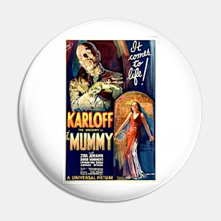 KARLOFF THE MUMMY 1932 Horror Terror Retro Movie Pin