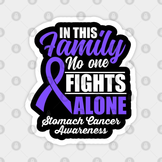 No One Fights Alone Stomach Cancer Awareness Magnet by JB.Collection