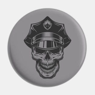 cop skull Pin