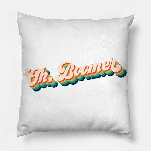 Ok Boomer Funny Pillow by ZazasDesigns