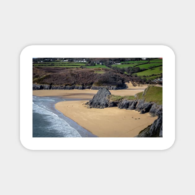 Three Cliffs Bay, Gower - 2012 Magnet by SimplyMrHill