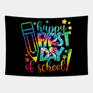 Happy First Day Of School Back To School Teacher Tapestry