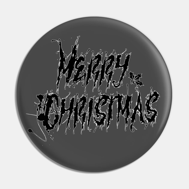 Merry Christmas (Black Metal) Pin by C E Richards