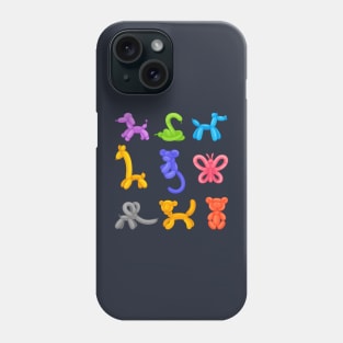 animals colored balloons Phone Case