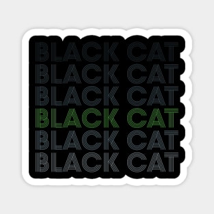 Retro Black Cat Magnet