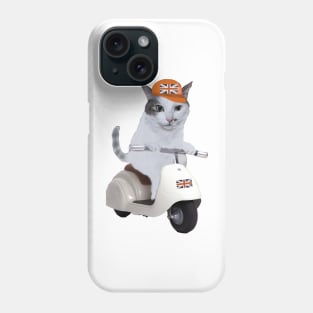 Cat in scooter Phone Case