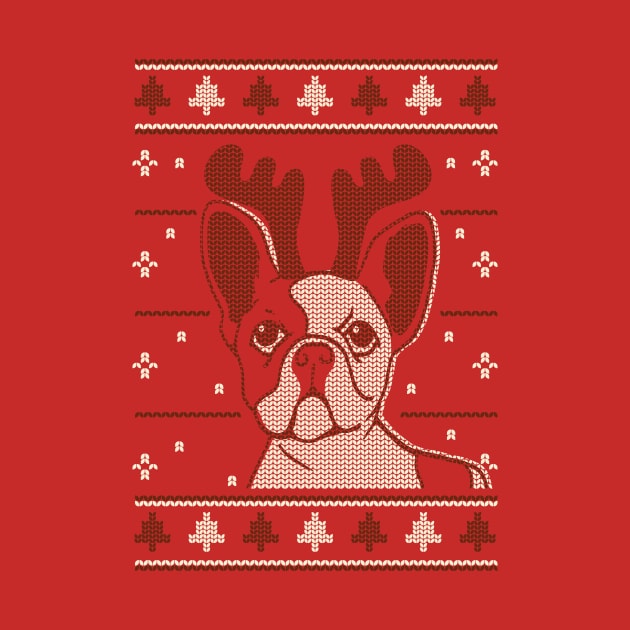 Xmas French bulldog by otaku_sensei6