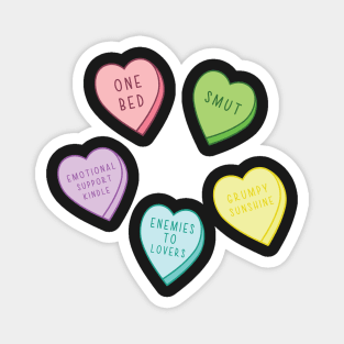 Bookish Candy Heart Tropes Book Lover Heart Colors Book Aesthetic Bookish Pack Bookish Kindle Magnet