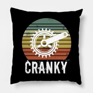 Bicycle Cranky Retro Vintage Gift For Cycling Lovers Pillow