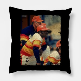 Bill Virdon and Joe Morgan in Houston Astros Pillow