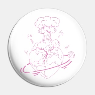 Light Pink Atomic Heart Pin