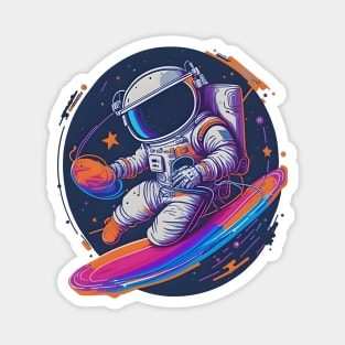 Retro Vibes Astronaut Magnet