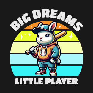 Future Baseball Player Big Dreams Little Player T-Shirt