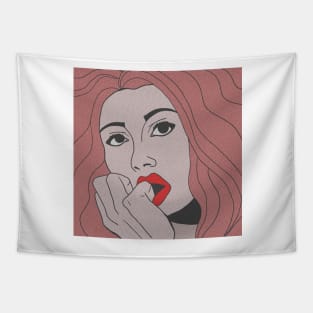 retro woman Tapestry