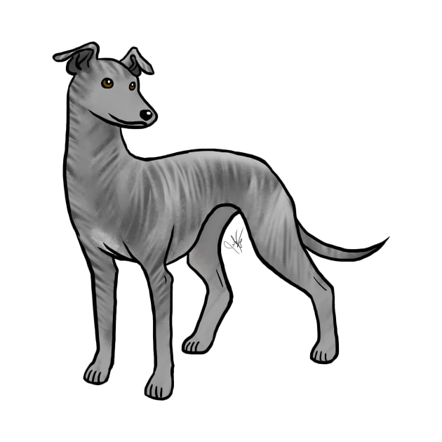 Dog - Whippet - Blue Brindle by Jen's Dogs Custom Gifts and Designs