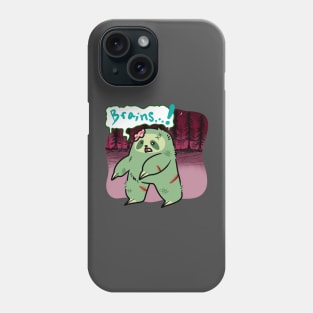 Zombie Sloth walking through a Forest Phone Case