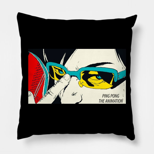 PING PONG the Animation CMYK Pillow by Truenid