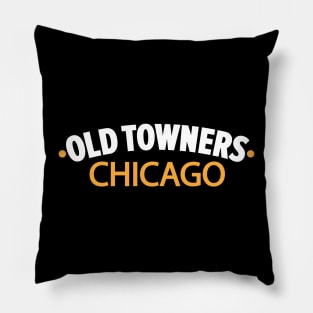 Old Towners Chicago Minimal Logo Design - Chicago Neighborhood Series Pillow