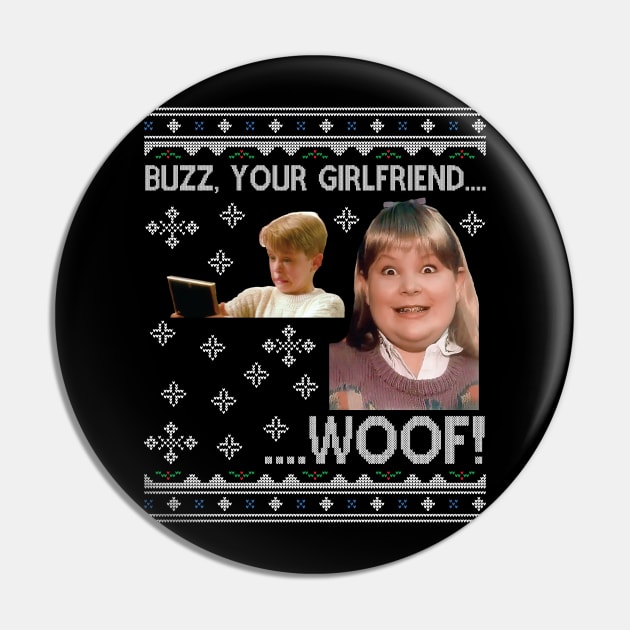 Home Alone Buzz Your Girlfriend Wood Christmas Pin by Nova5
