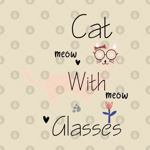 cat with glasses by PASSIONANDPASSION