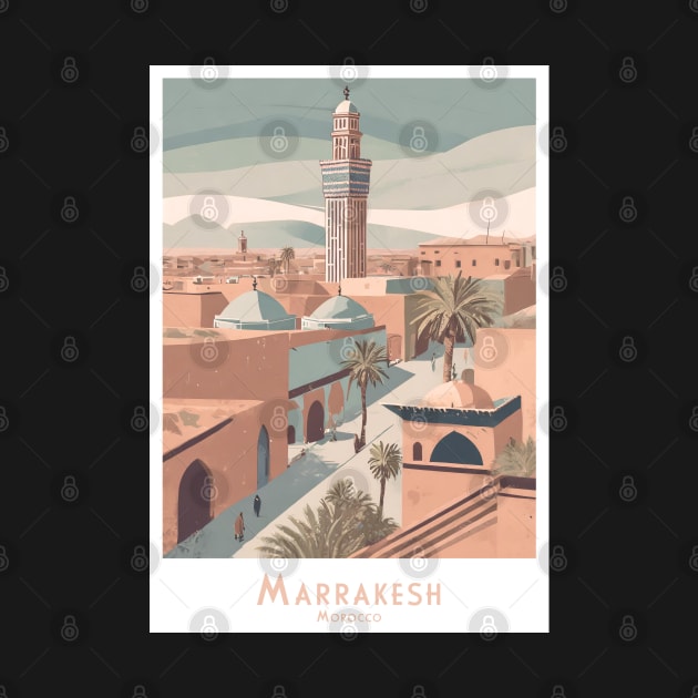 Marrakesh Morocco Vintage Travel Poster by POD24