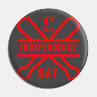 Independence Day Gelb Pin