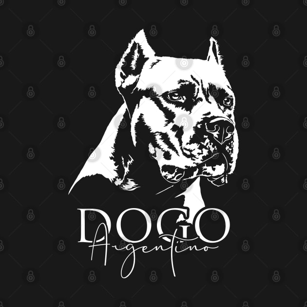 Proud Dogo Argentino dog portrait gift by wilsigns