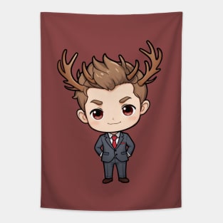 Chibi Hannibal with Antlers Tapestry