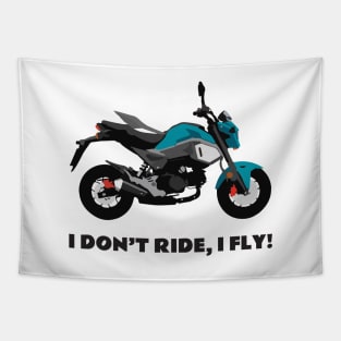 I don't ride, I fly! Honda Grom Blue Raspberry 2020 Tapestry