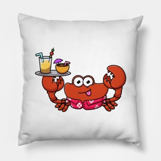 Crab Serving Drinks Pillow