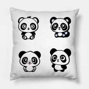 Cute Pandas Pillow