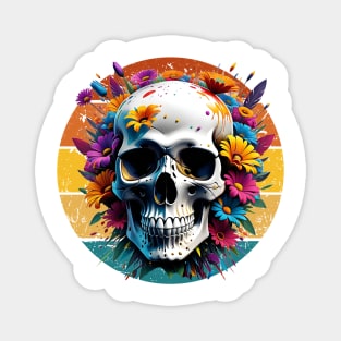 Floral Skull Magnet