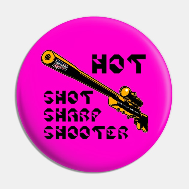 Hot Shot Sharp Shooter, v. Code Orange Sniper Rifle Pin by punchado