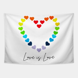 Love is love lgbt hearts design for valentines day gift Tapestry