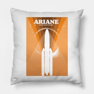 Ariane Guiana Space Centre space art Pillow