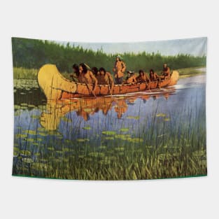 Great Explorers by Frederic Remington Tapestry