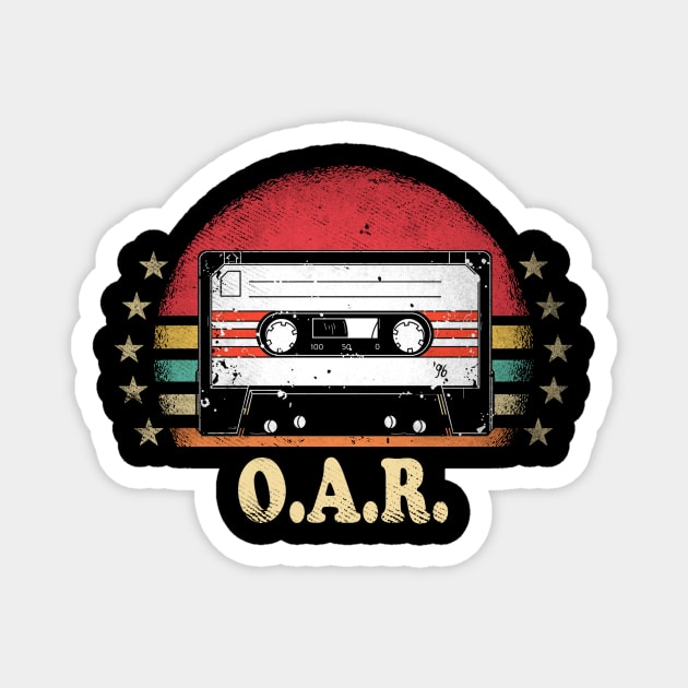 Retro Pattern O.A.R 80s 90s Birthday Style Music 70s Magnet by MakeMeBlush