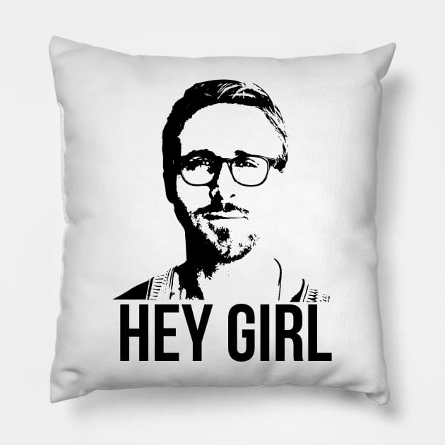 Hey Girl Pillow by mariansar