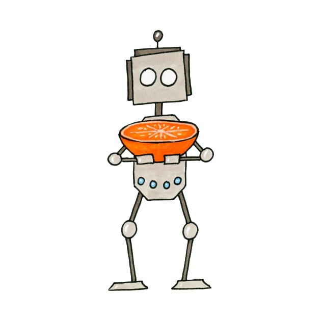 Orange Robot by CuteBotss