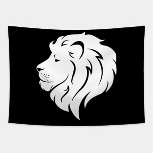 white lion head Tapestry