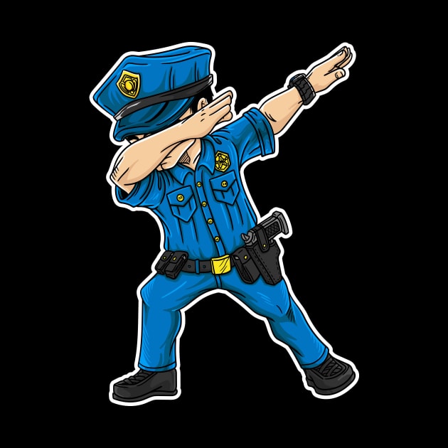 Dabbing Police Gift Funny Policeman Dab Dance by captainmood