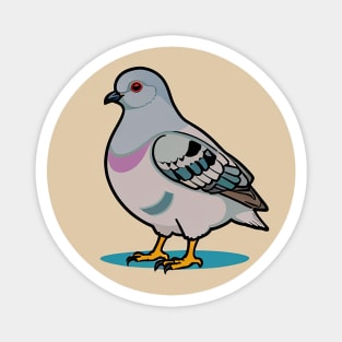 Funky Little Pigeon Guy Side Profile Magnet