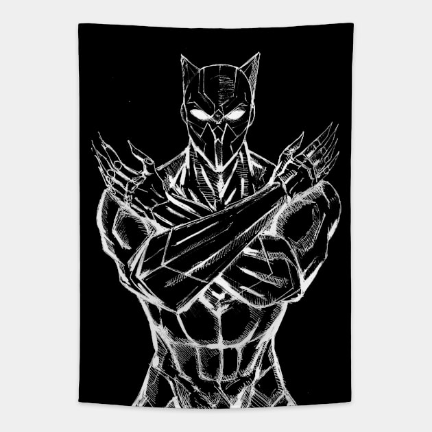 black panther, the wakanda king Tapestry by jorge_lebeau