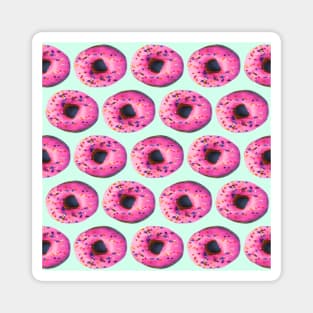 1980s cute kawaii pastel mint pink donuts Magnet